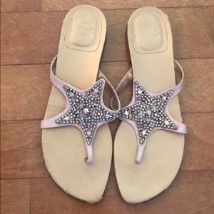 Stuart Weirzman pink/gold star sandals 39.5